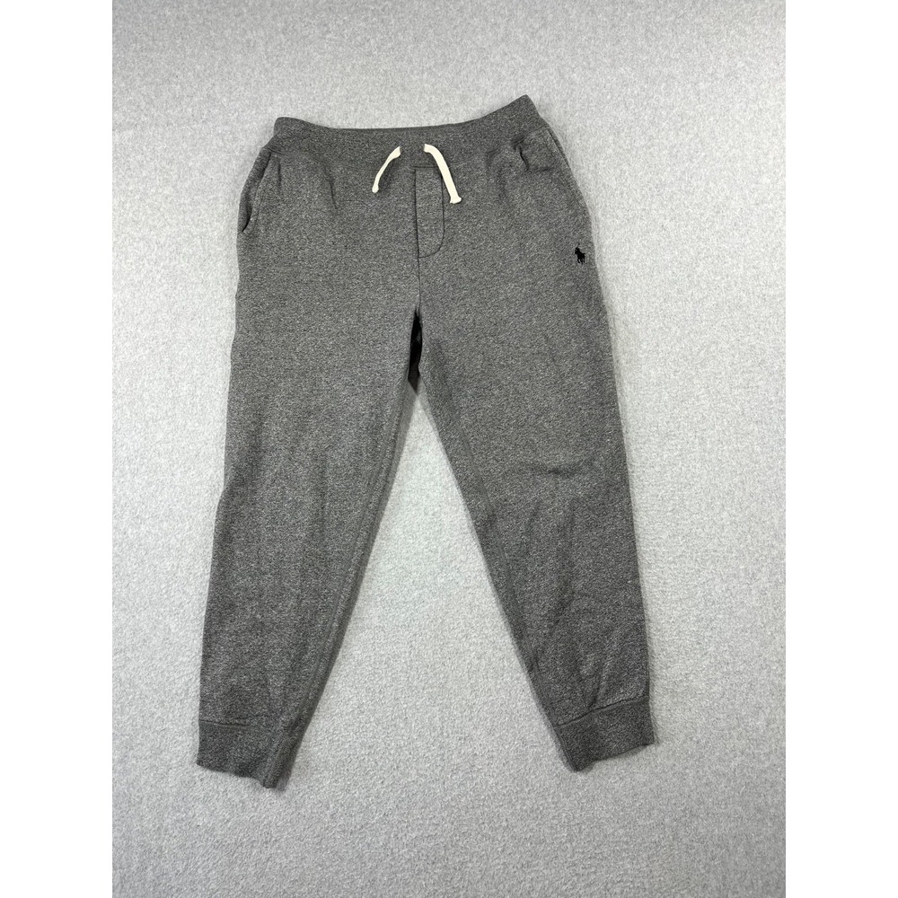 Polo Ralph Lauren Tapered Jogger Pants Mens M Heather Gray Fleece Sweatpants